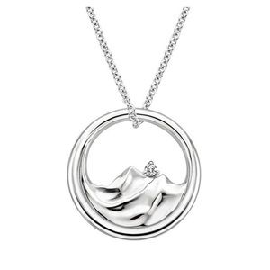 Sterling Silver Diamond Mountain Necklace